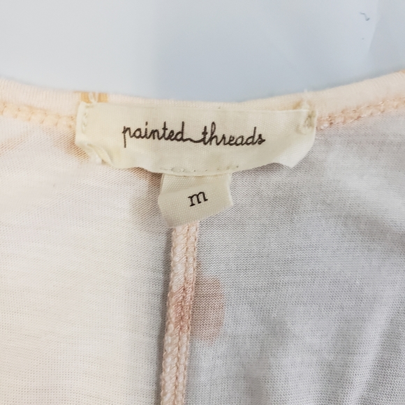 Painted Threads Tank Top Size Medium Floral Open Draped Back Details - Picture 5 of 8